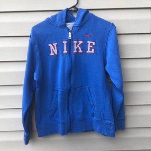 Nike boy’s blue,red&gray zip front hoodie  $5/25